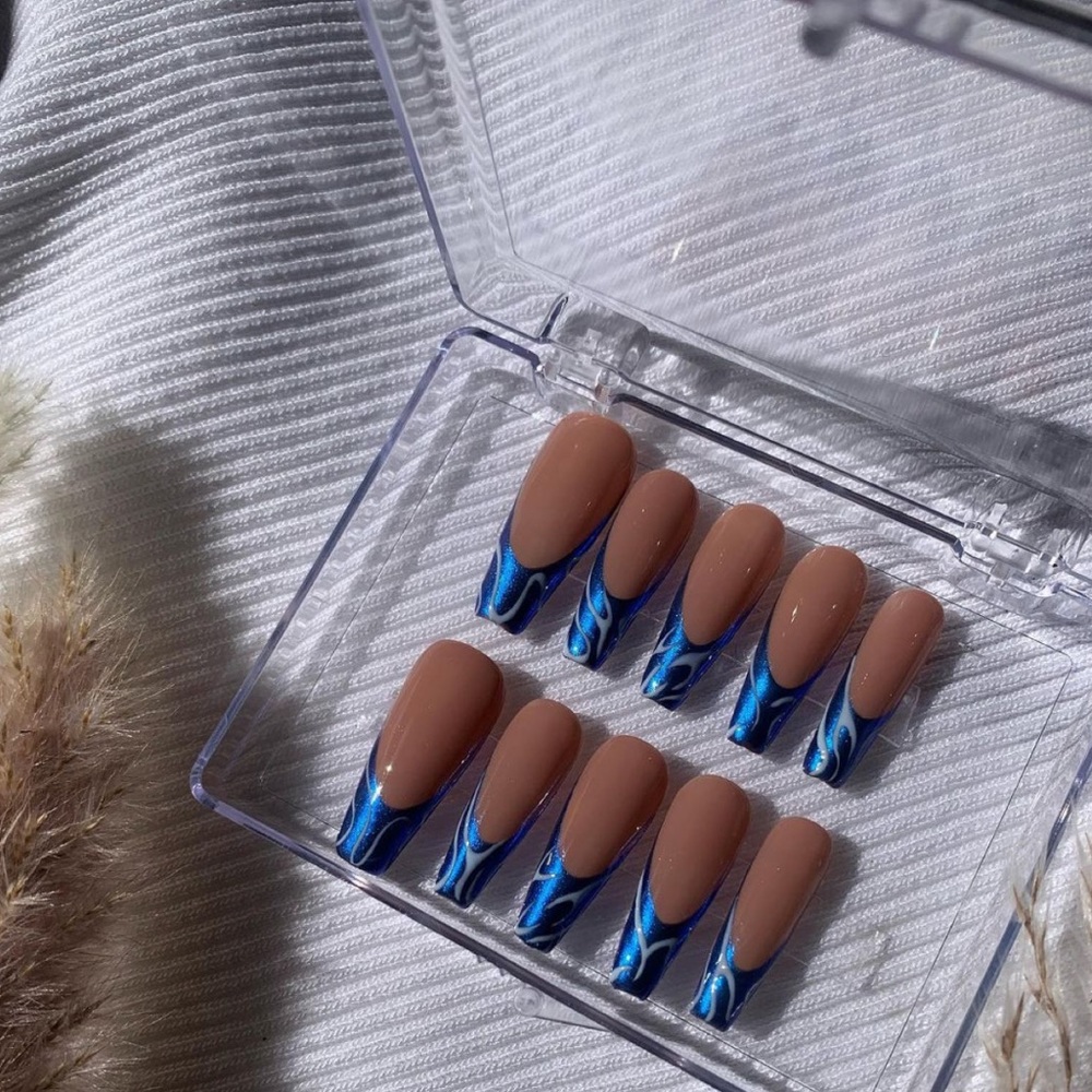Handmade /press on nails + Free prep included /durable / high quality/ r…